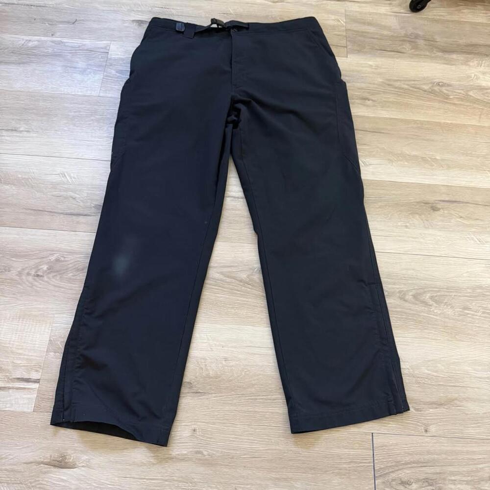 Eddie Bauer Pants Men's Size L-30 Black Polyester Spandex Made‎ in India
